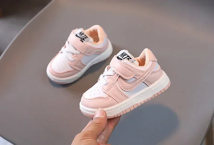 2025 New Toddler Baby Kids Fashion Design Walking Shoes Sneakers White Non-slip Casual Shoes Boys Breathable Outdoor Board Shoes - TiniLoom