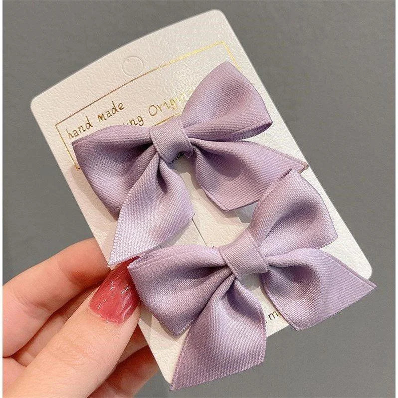 2 Piece Bow Hair Clip Elegant Flower Hair Clips For Kids Ladies Set Hairpin Hair Accessories Korean Style Bair Accessories - TiniLoom