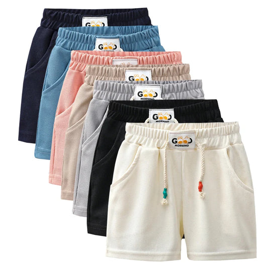 1pcs Summer Kids Shorts Boys Girls Solid Color Short Baby Solid Color Casual Pant Children Short Pant  Sport Clothing Outwear - TiniLoom